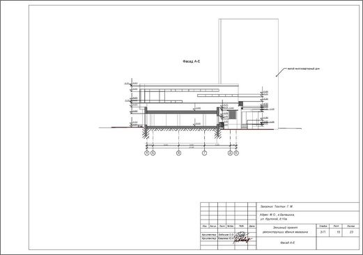 чертеж фасада